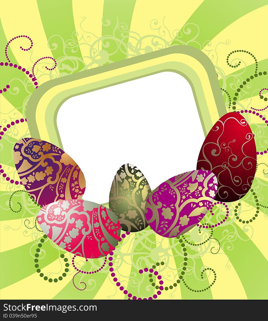 Easter background with eggs