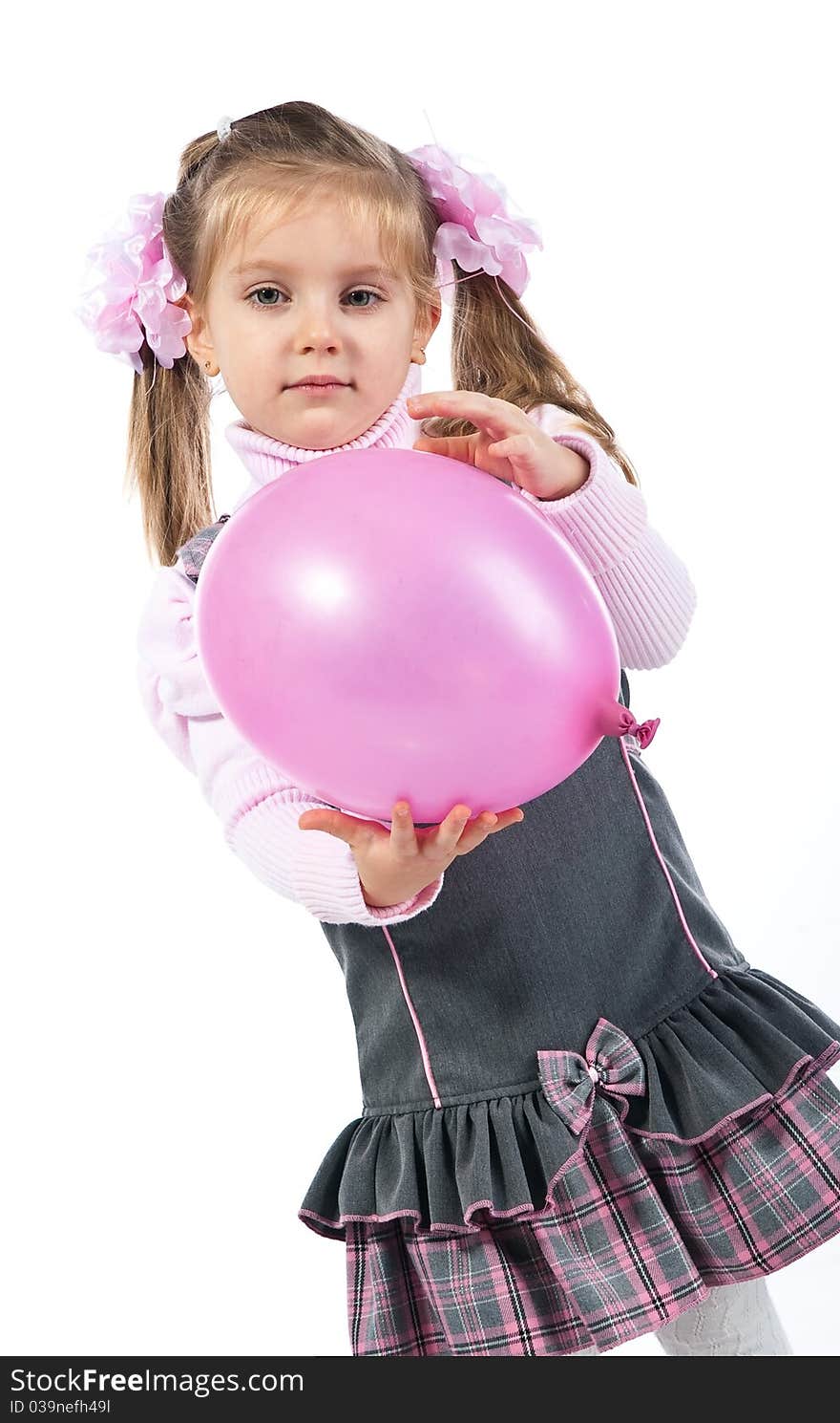 Pretty Little Girl With Balloon