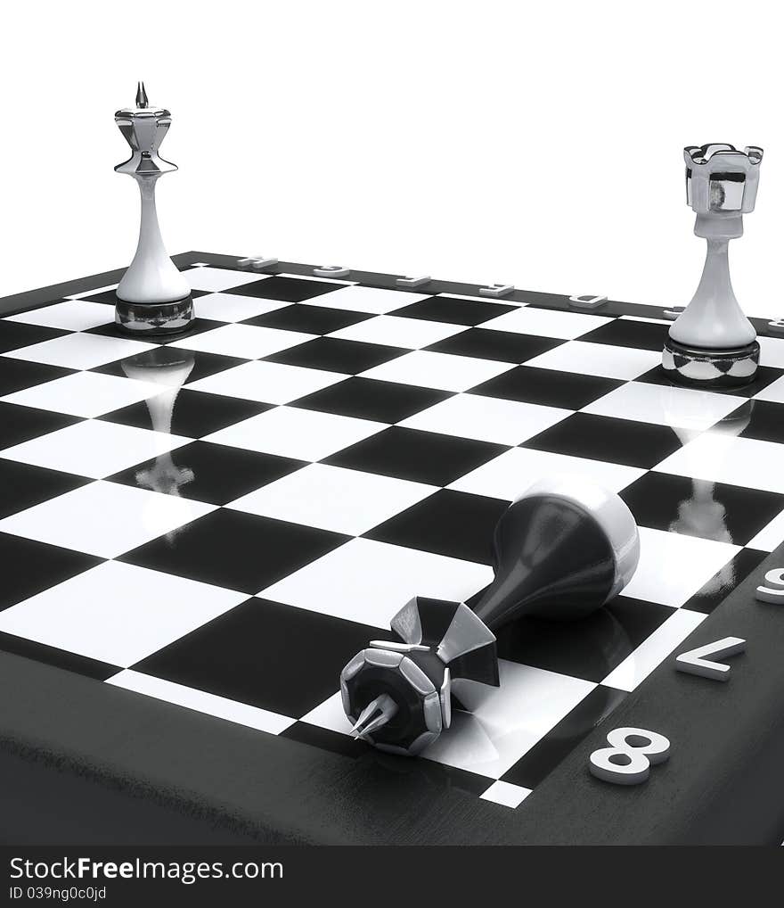 King chess mate - 3d picture