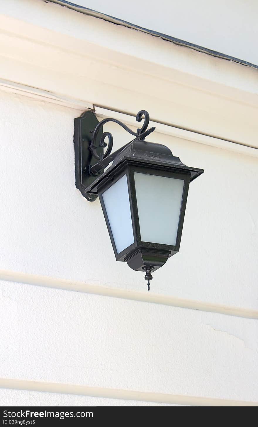 View of  lone decorative lights on  wall close-up. View of  lone decorative lights on  wall close-up.