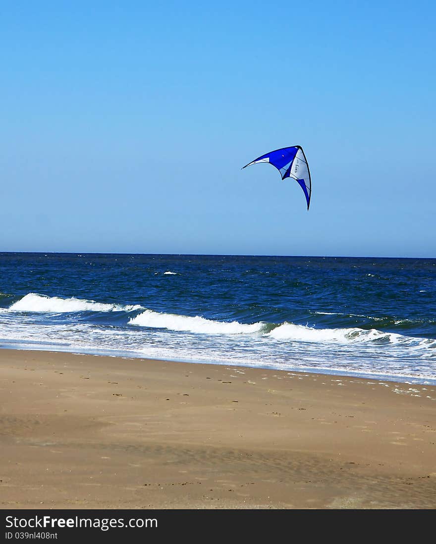 Kite in the sky over the sea