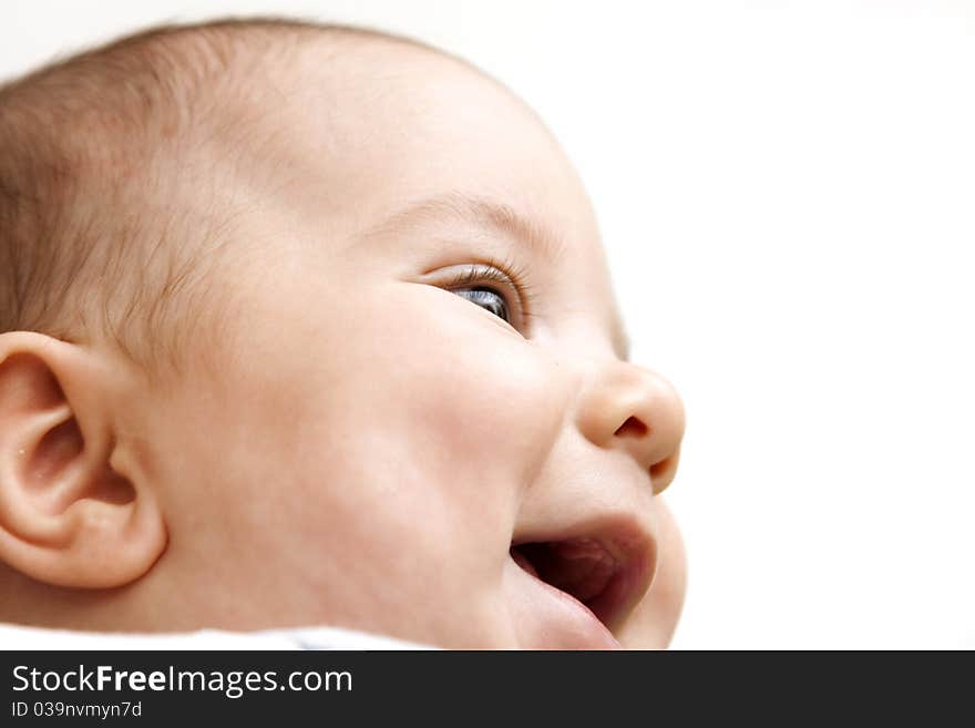 Closeup portrait of adorable baby