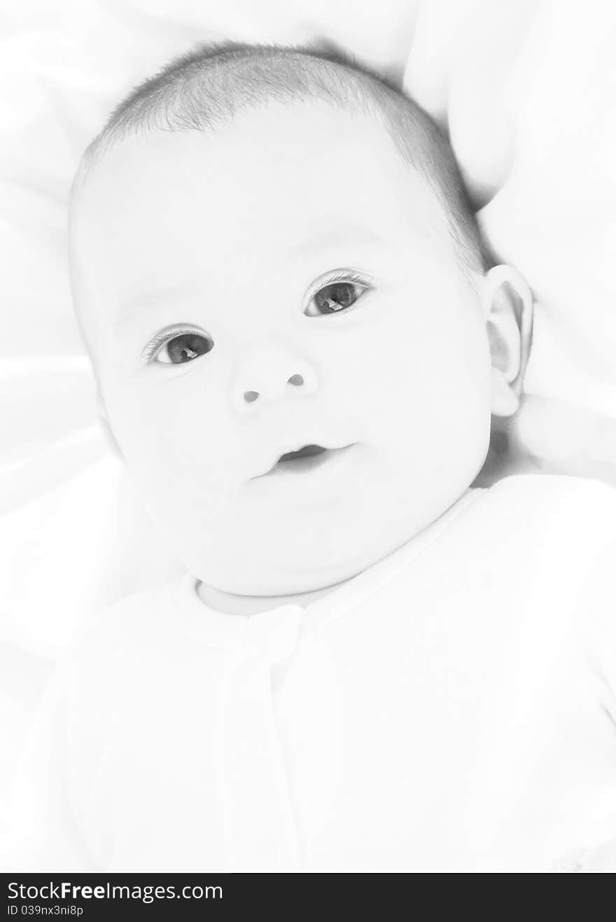 Closeup portrait of adorable baby