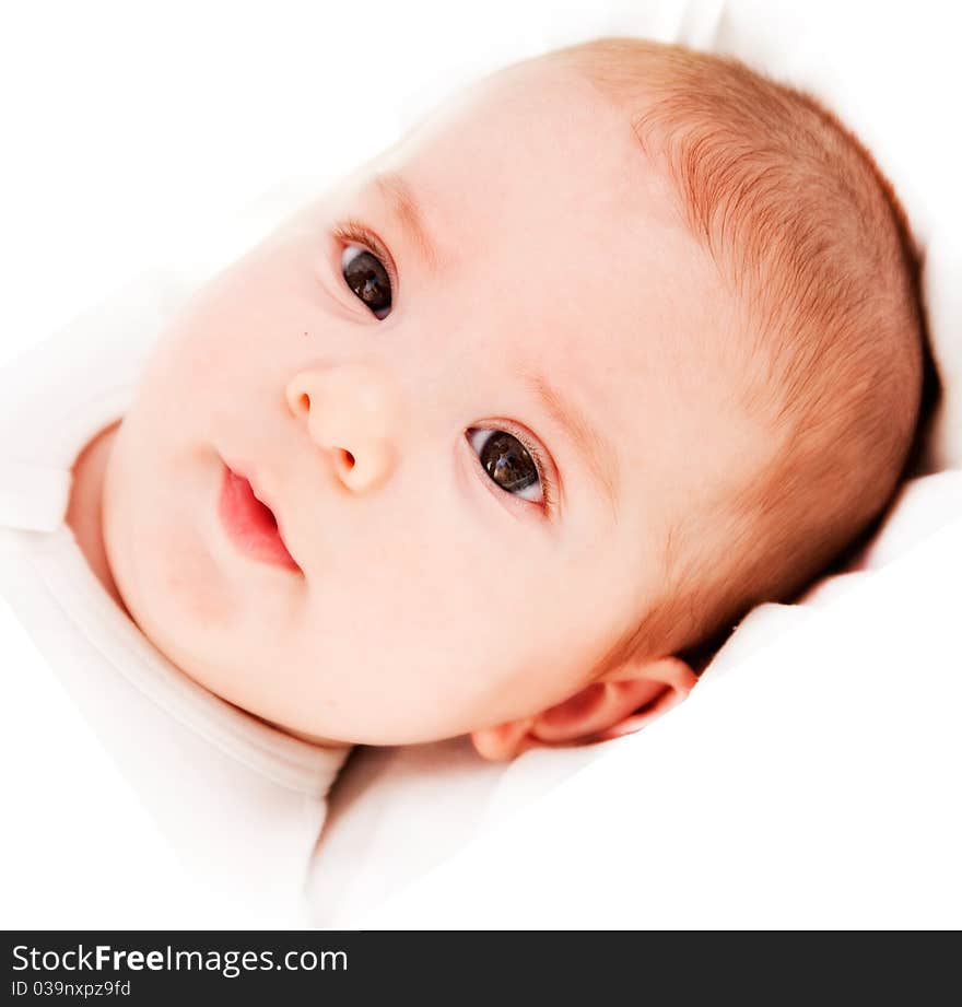 Closeup portrait of adorable baby