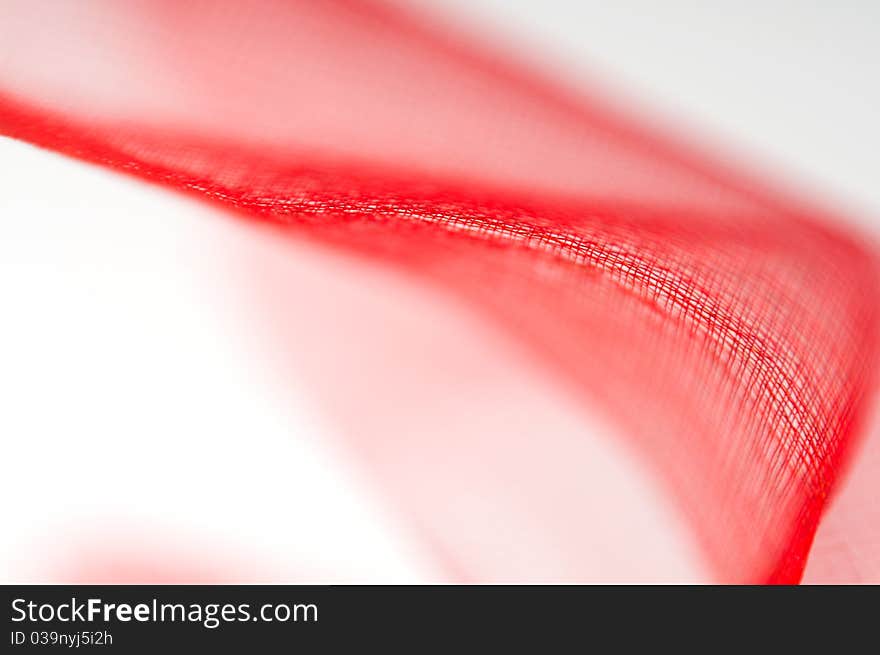 Red fabric texture on a white background