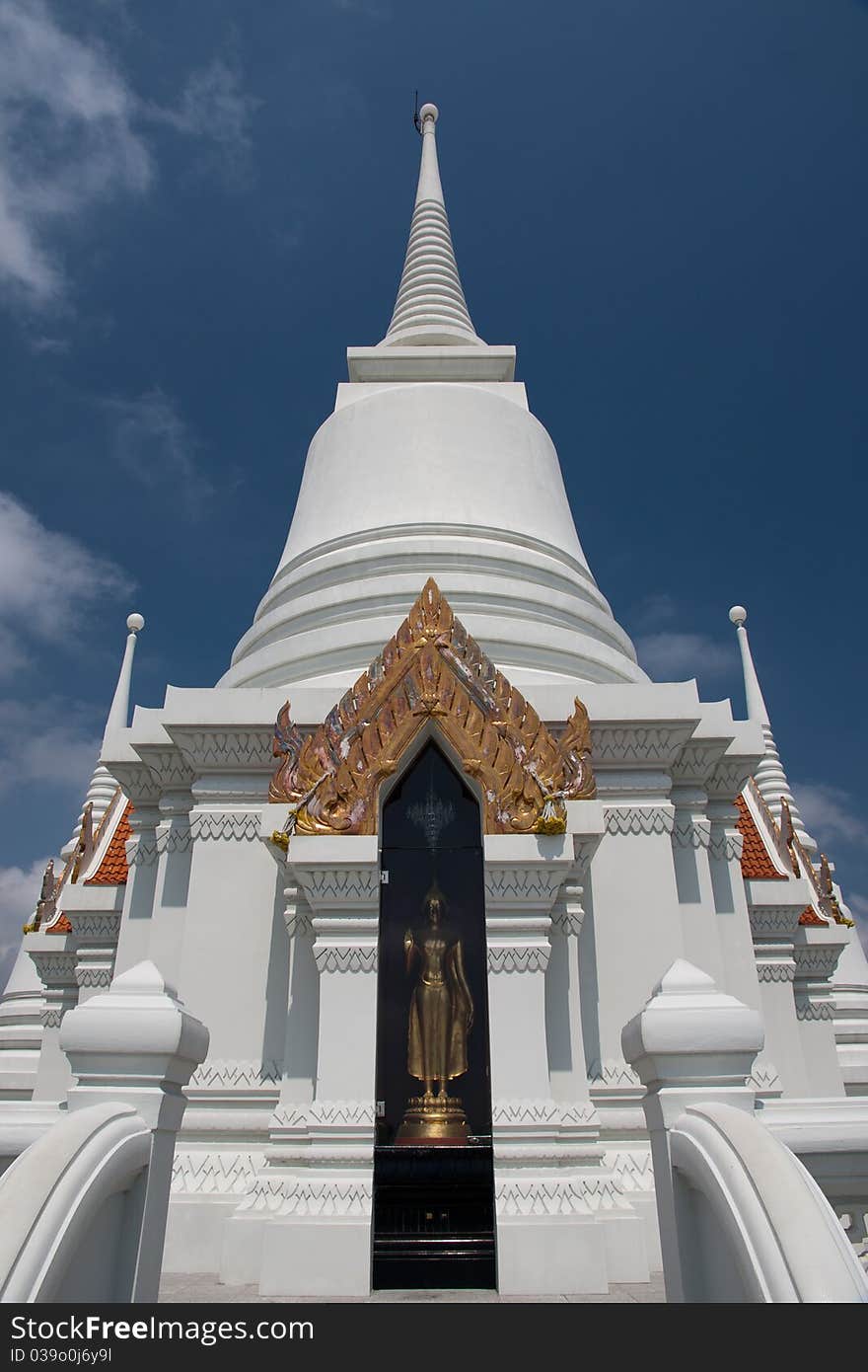 The white pagoda of Wat Asogaram, Thailand. The white pagoda of Wat Asogaram, Thailand