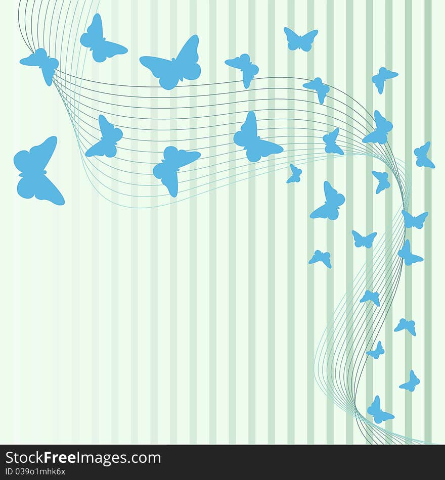 Background With Butterflies