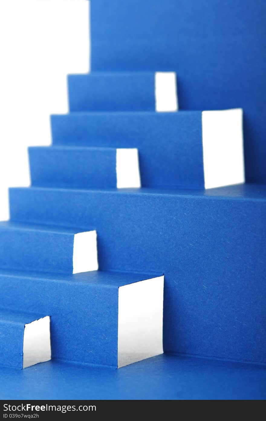 Abstract blue paper composition