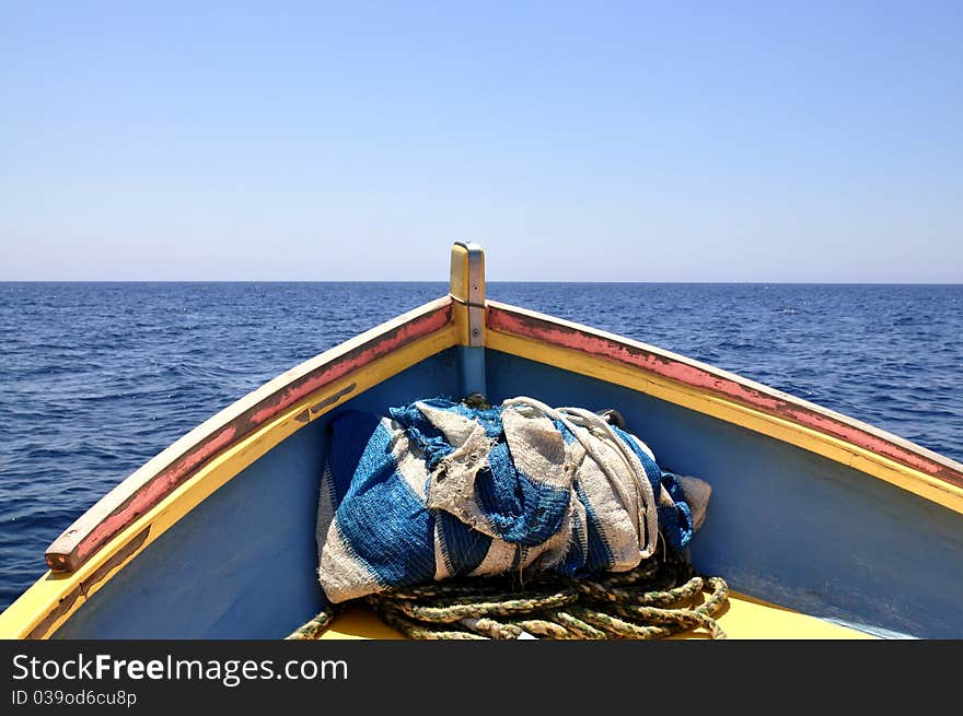 Sailing in a boat on the blue sea. Another way to navigate. Sailing in a boat on the blue sea. Another way to navigate.