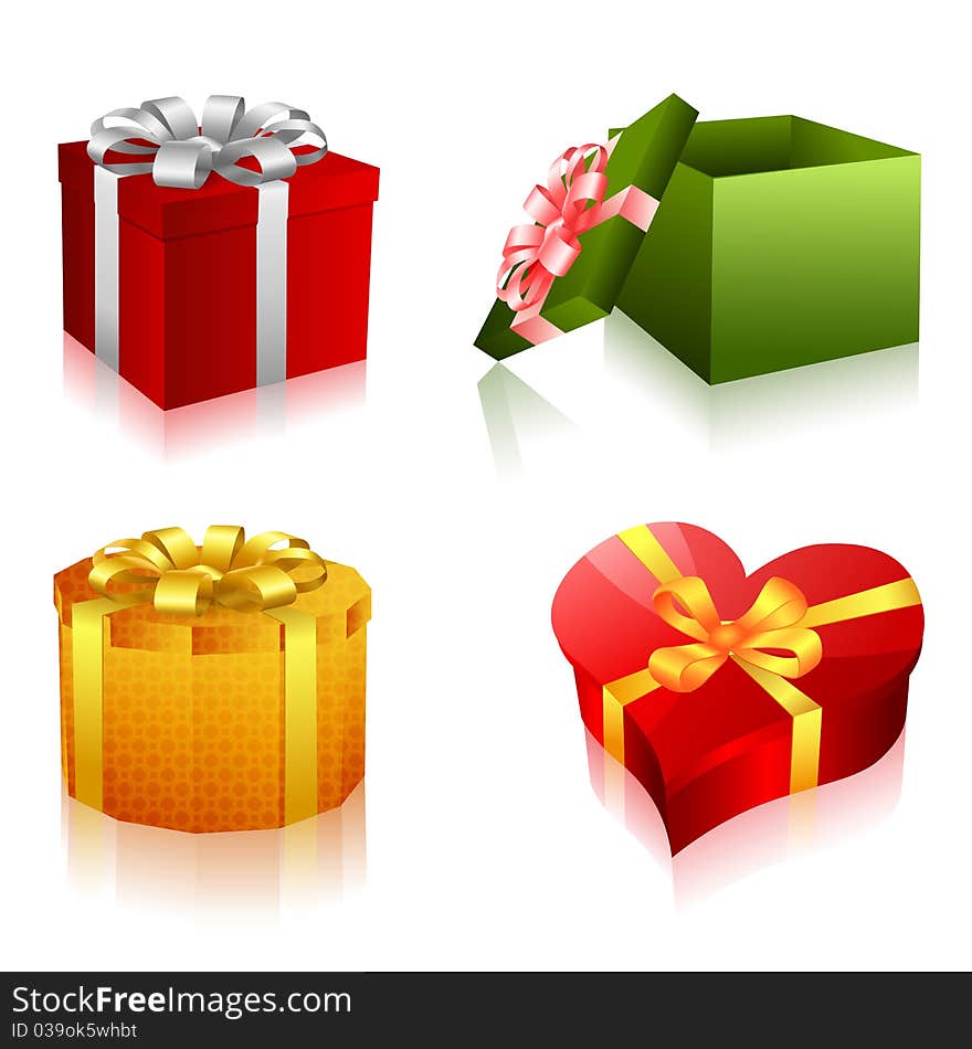 Different shapes of gifts