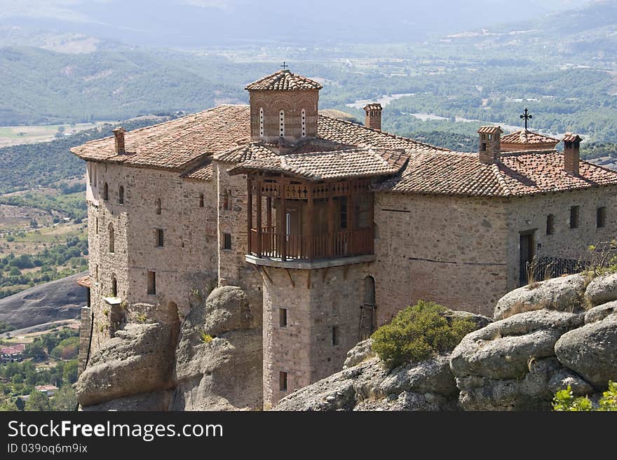 Panorama of Meteora monastery, Greece