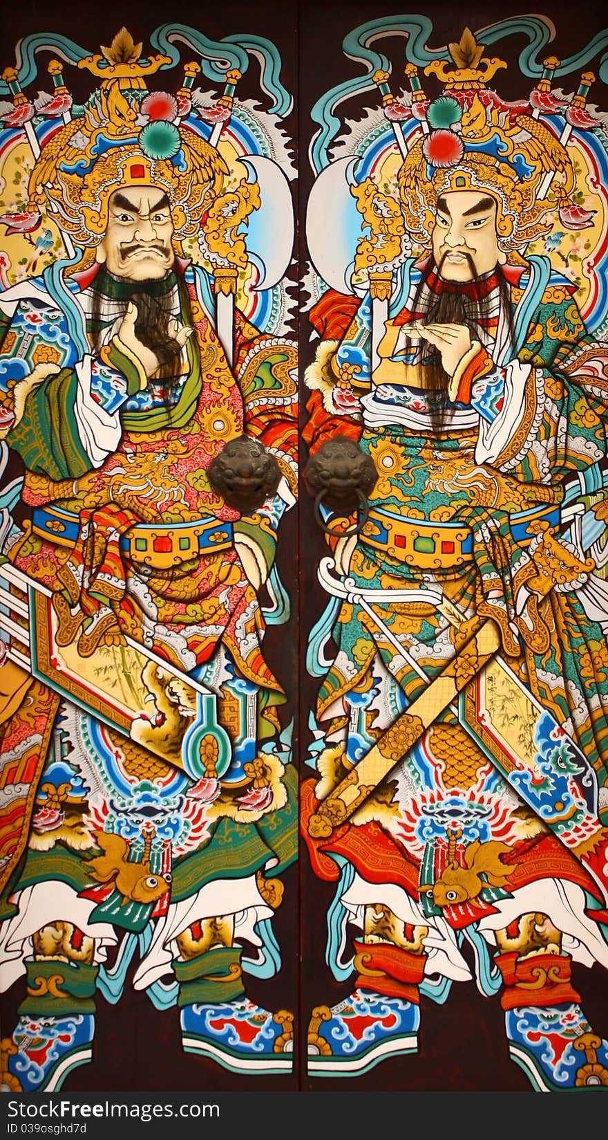 Art on the door of chinese church