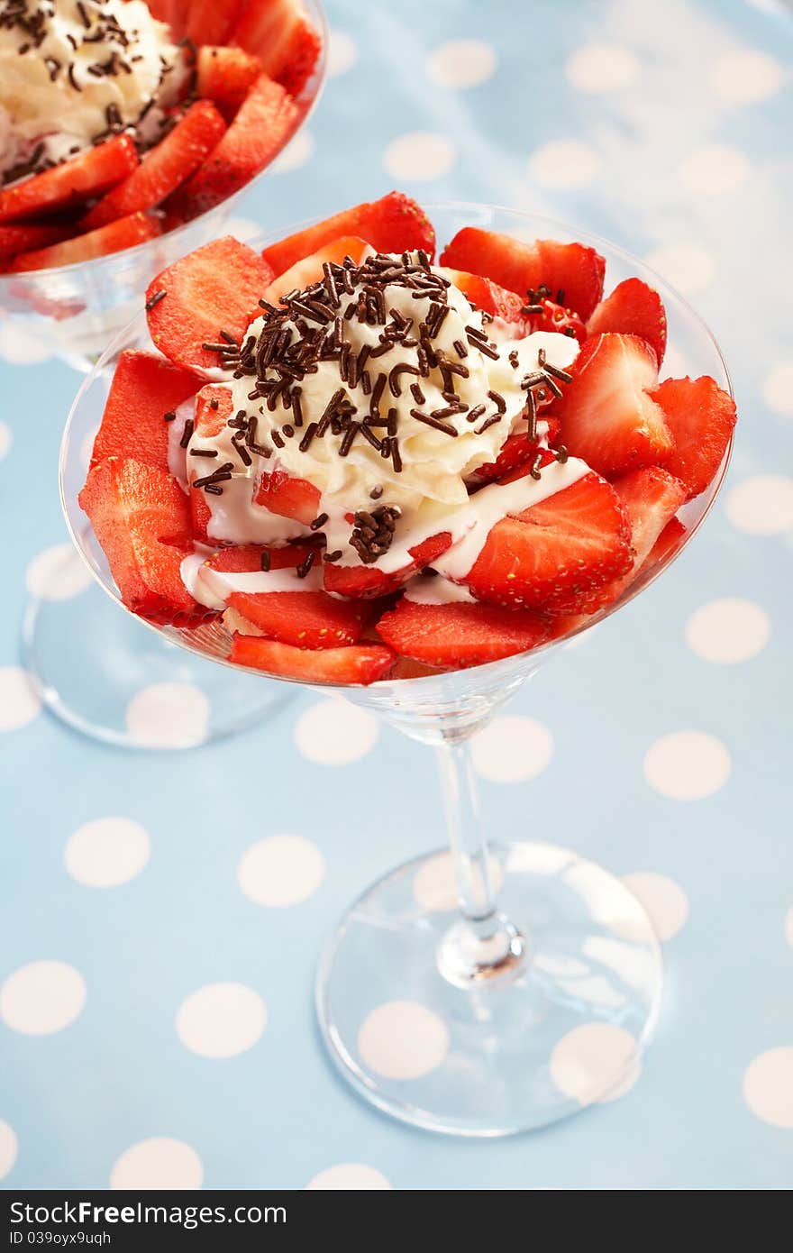 Strawberries in glasses