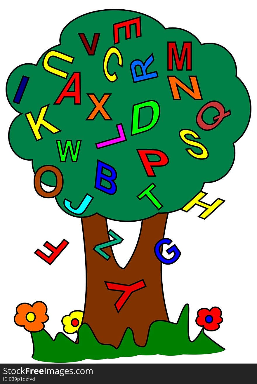 Tree and letters