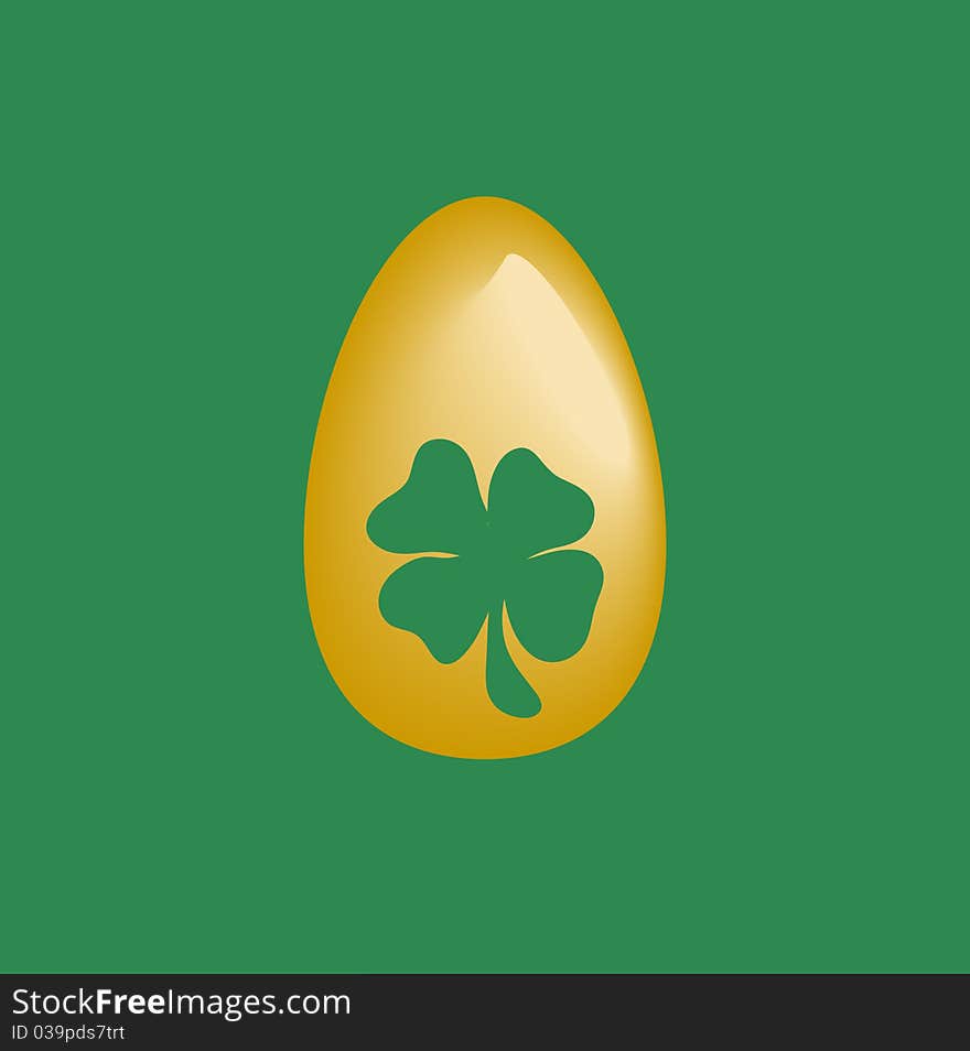 Easter egg with symbol irish