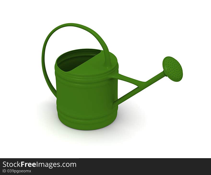 Green watering can