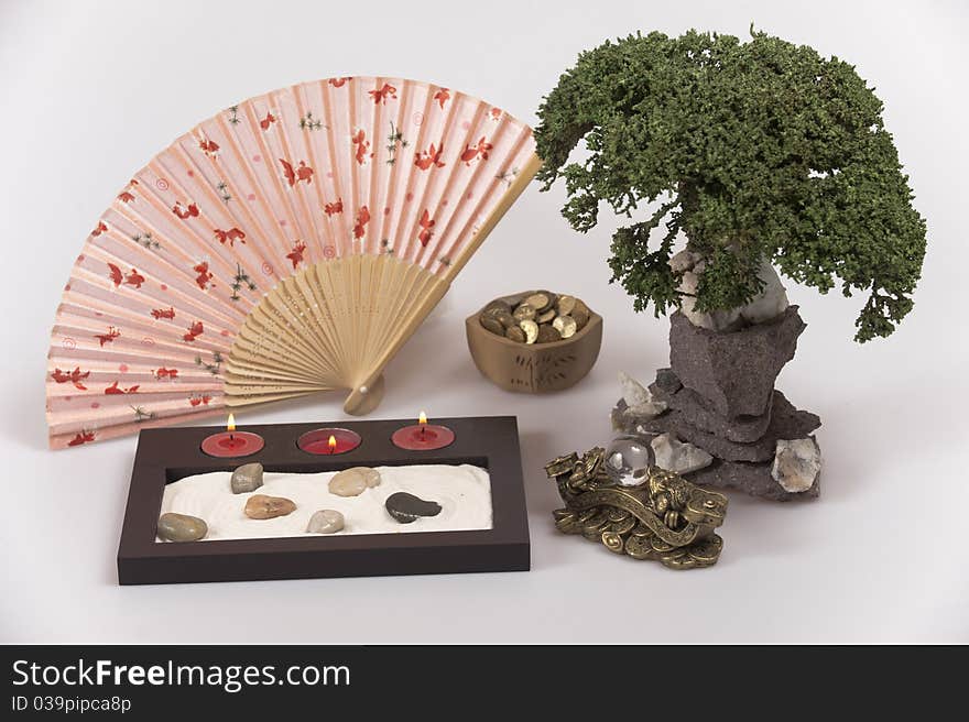 Chinese religious accessories fan bonsai