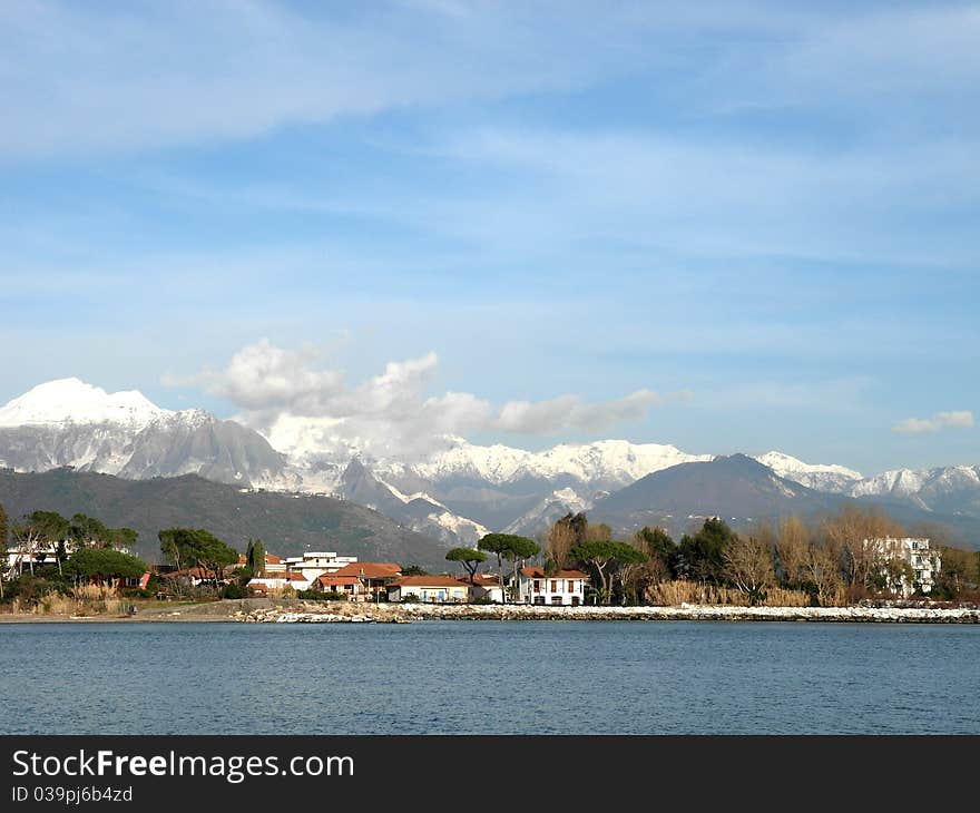 View of fiumaretta,little village near la spezia