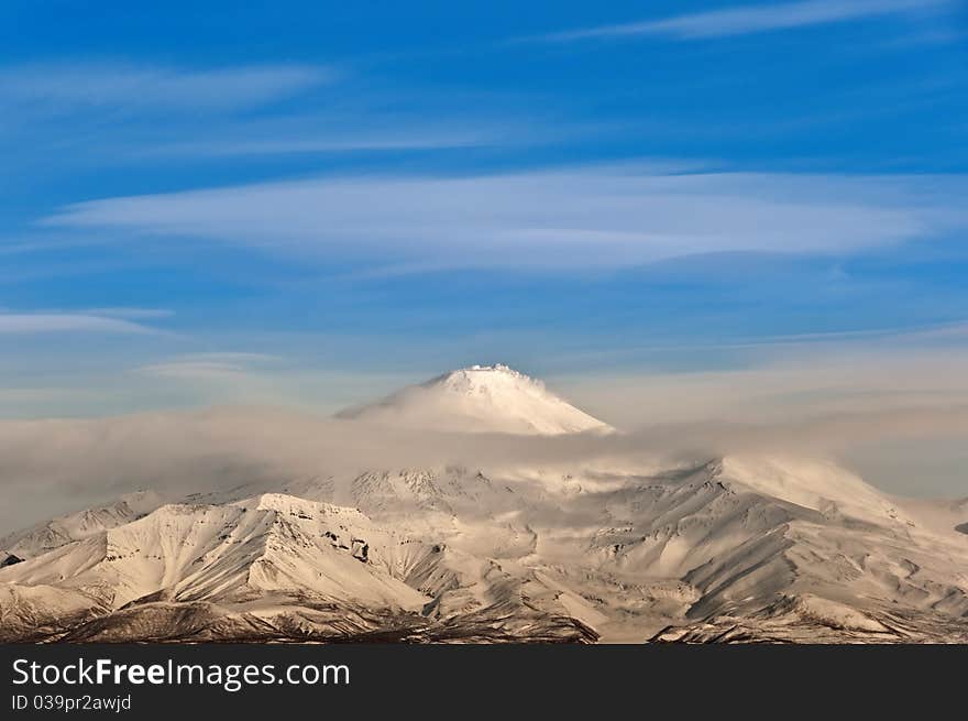 Big Volcano on Kamchatka in Russia