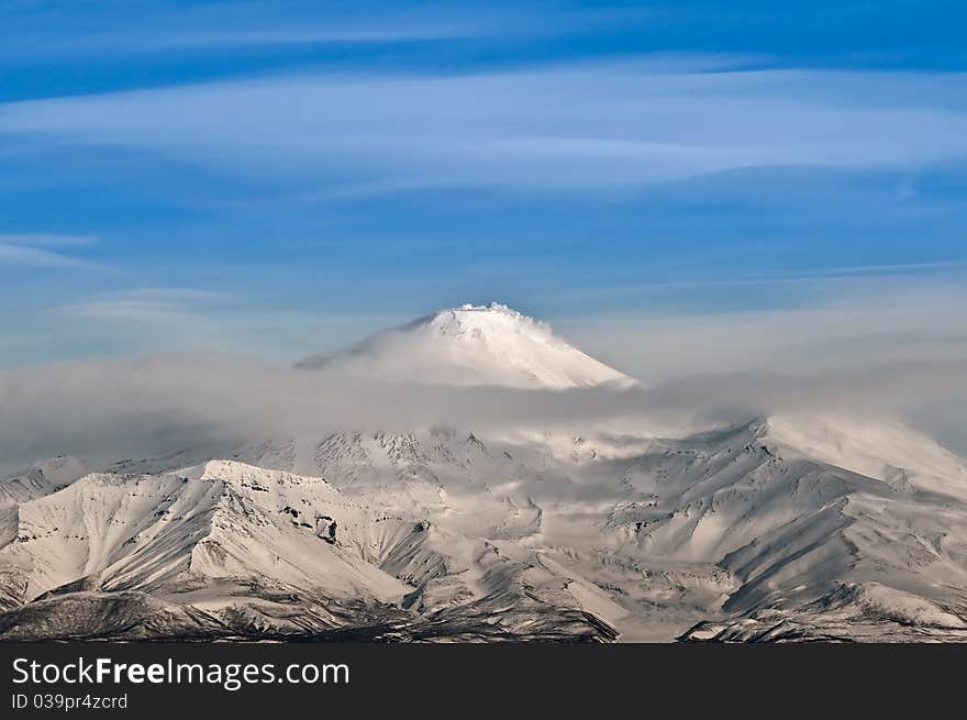 Big Volcano on Kamchatka in Russia