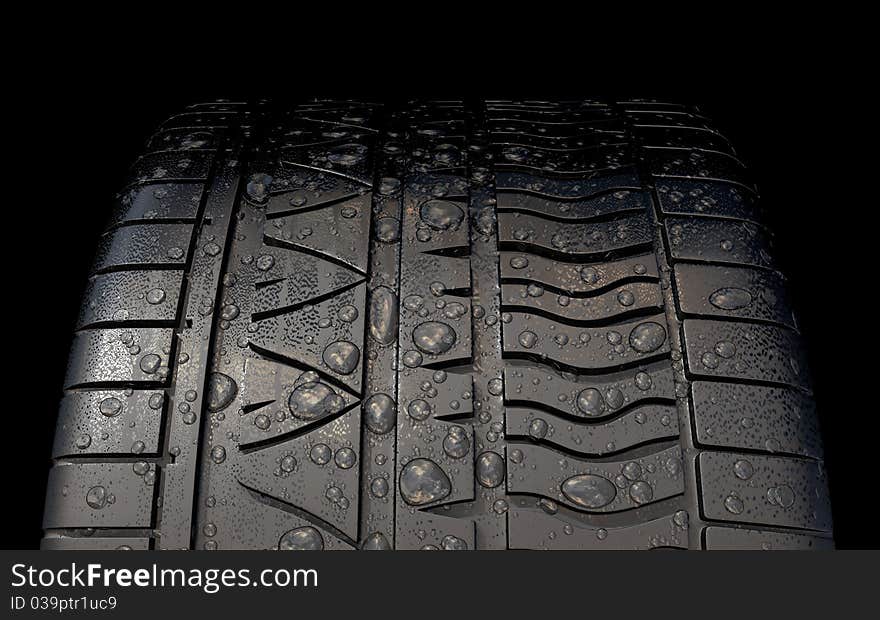 3D rendering of a wet tire
strong motorsports version