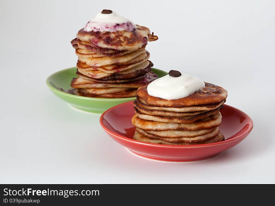 Pancakes with sour cream