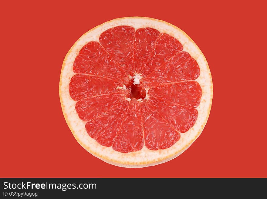 Ripe red grapefruit