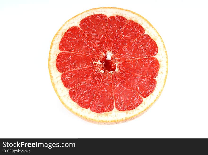 Ripe red grapefruit