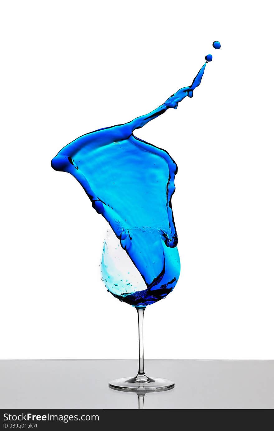 Splashing Wine Glass