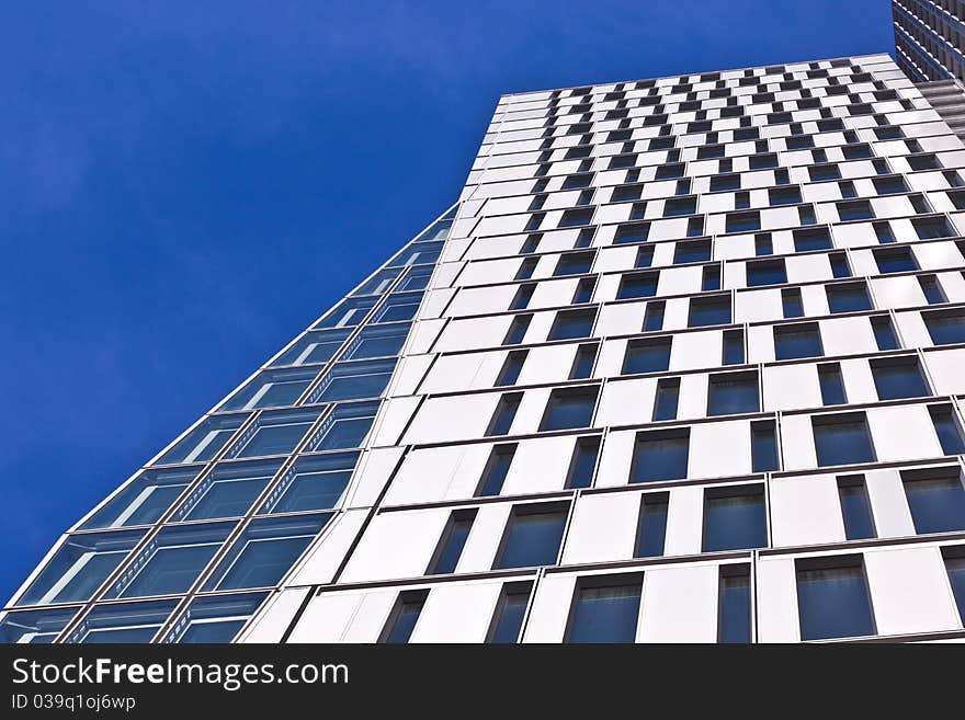 Windows of office buildings