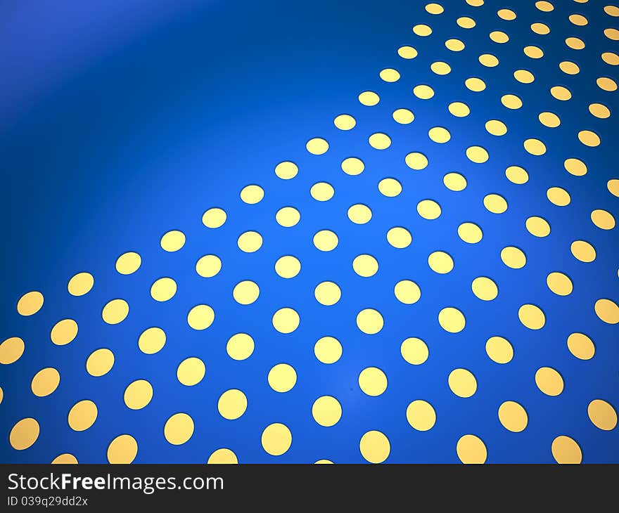 Blue perforated surface