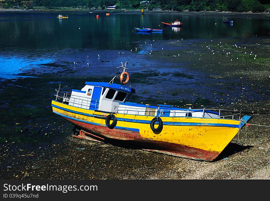 Fishing boat in Chile