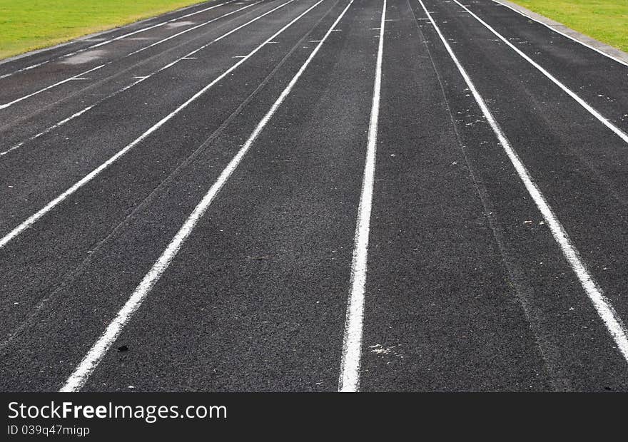 Lanes at a running track