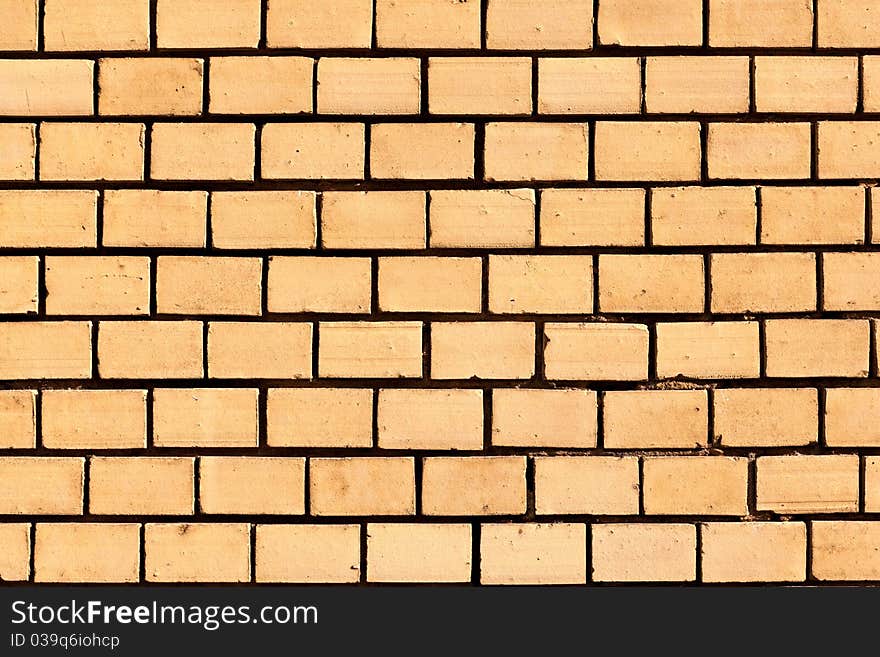 Brick wall of an old house. Brick wall of an old house