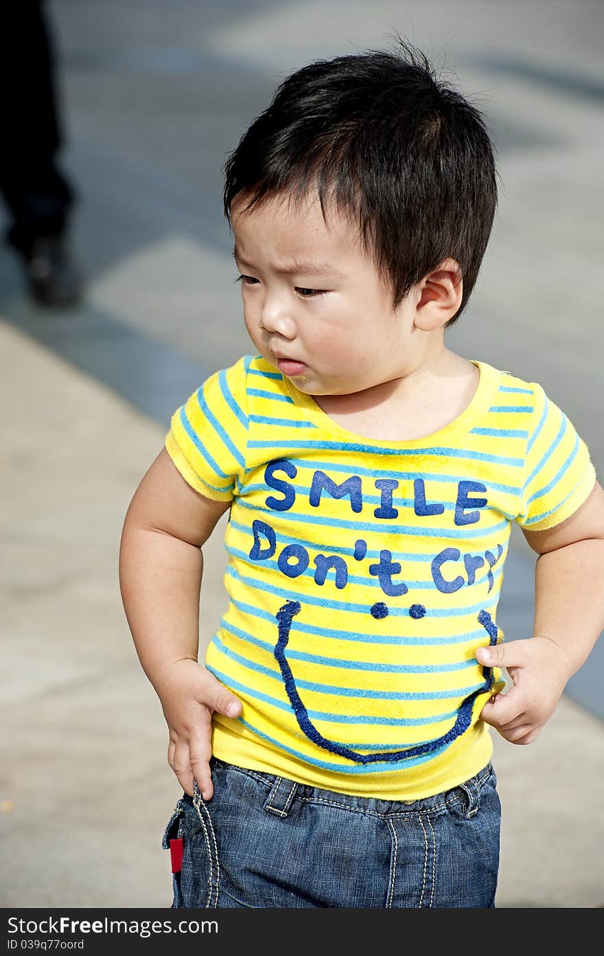 A cute baby is playing. A cute baby is playing