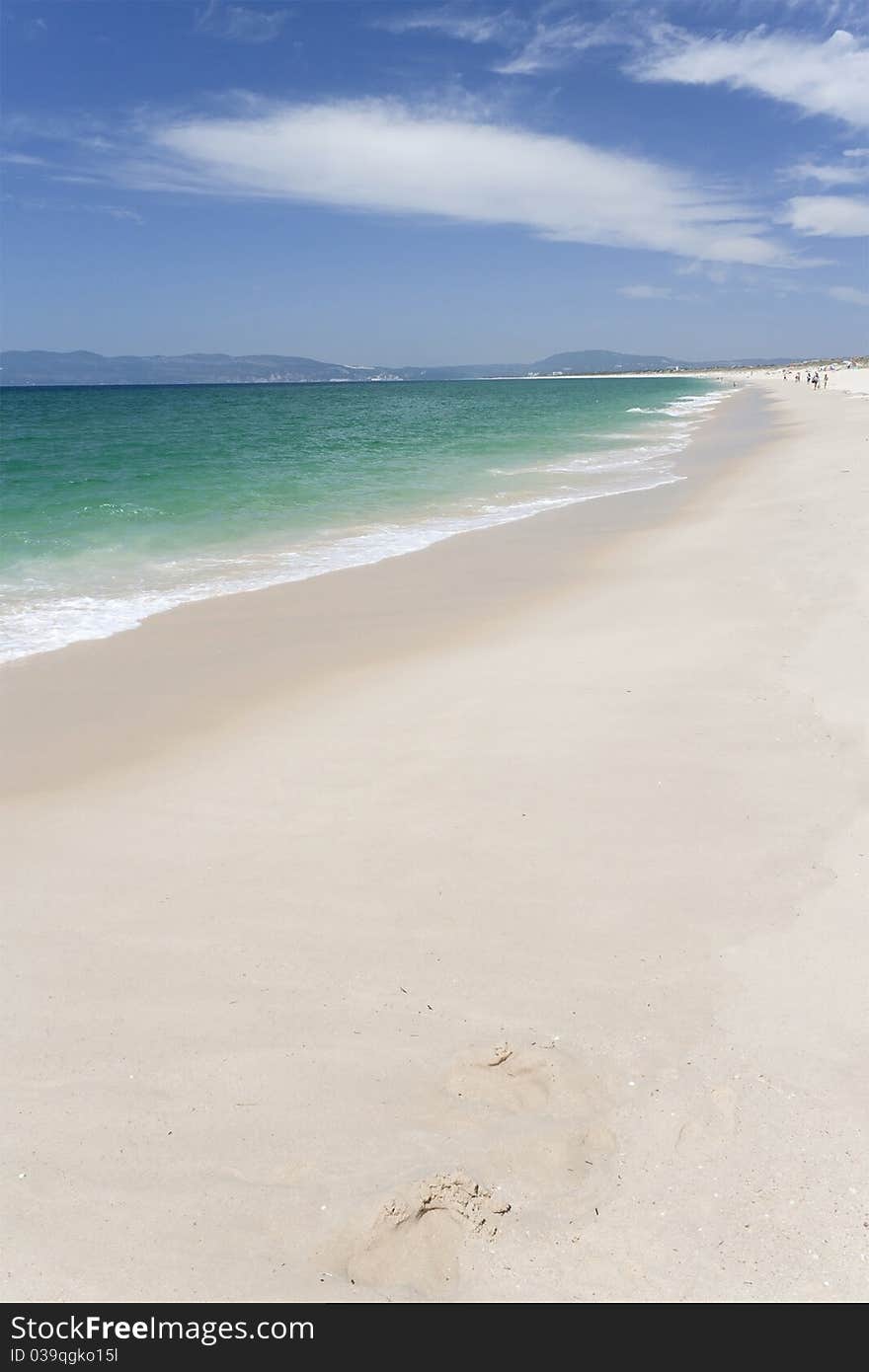 Paradise beach; clean blue ocean with clean white sand