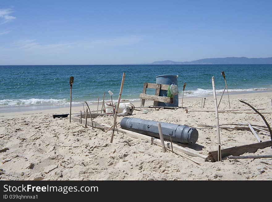 Paradise beach; clean blue ocean with clean white sand