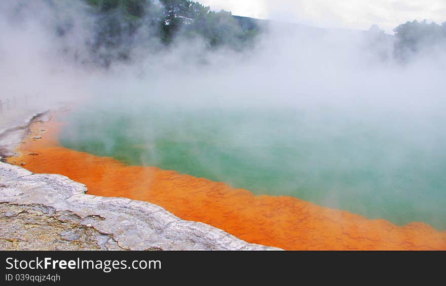 Wai-O-Tapu is thermal wonderland located at Rotorua. Wai-O-Tapu is thermal wonderland located at Rotorua