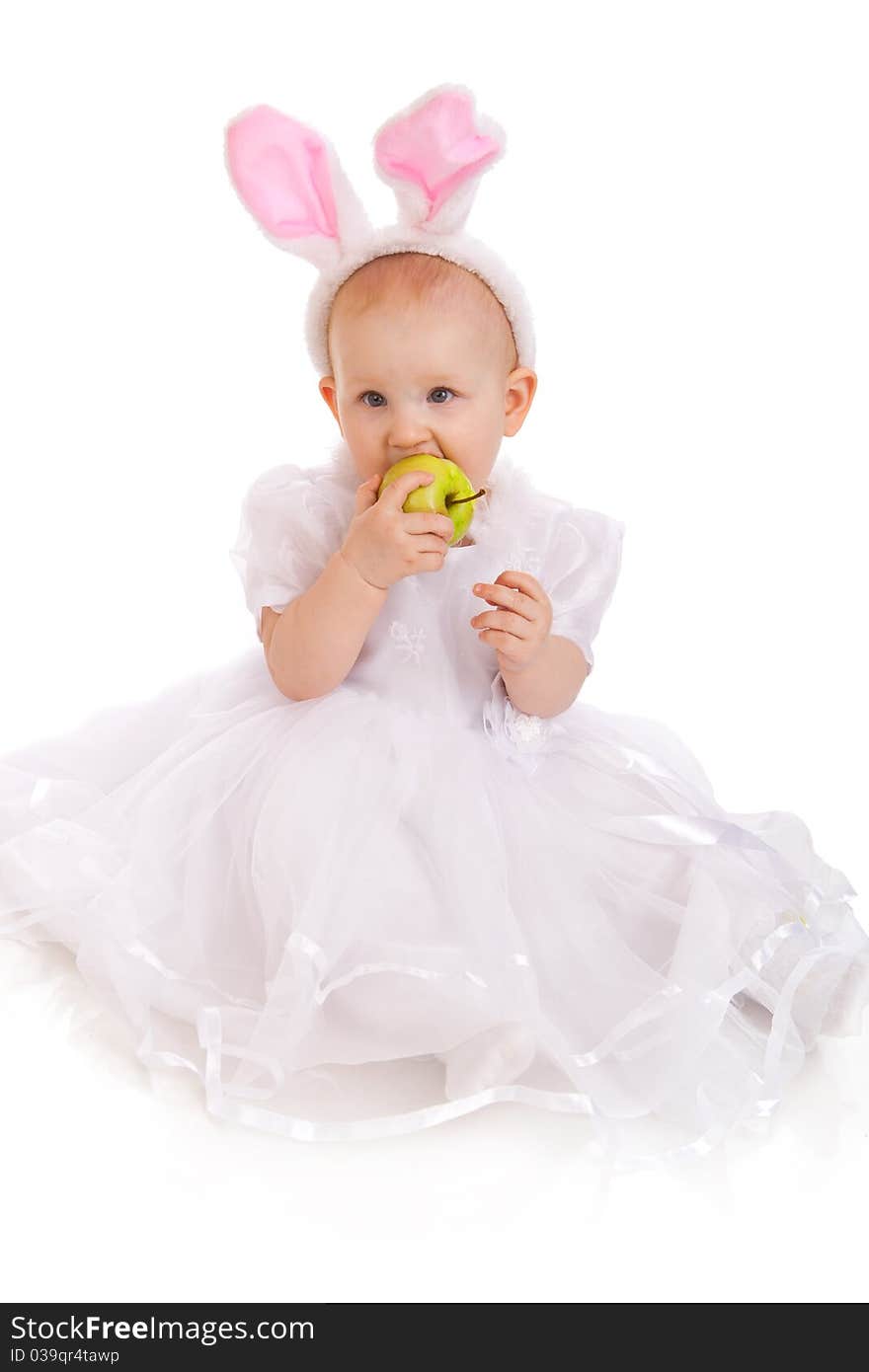 Baby Eats An Apple