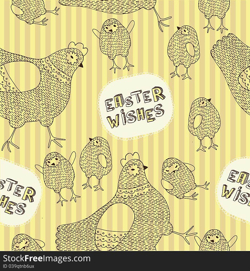 Easter seamless pattern