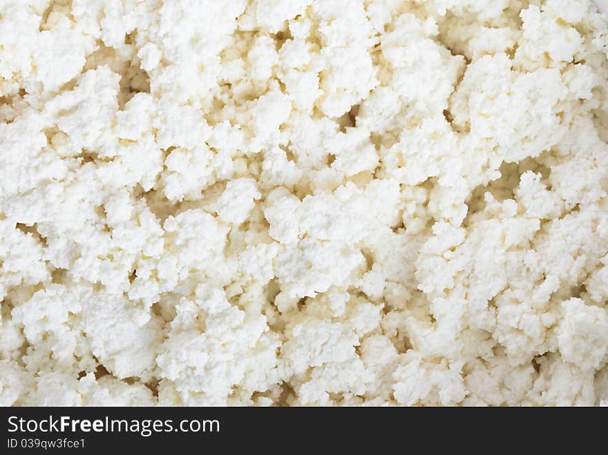 Cottage cheese, closeup