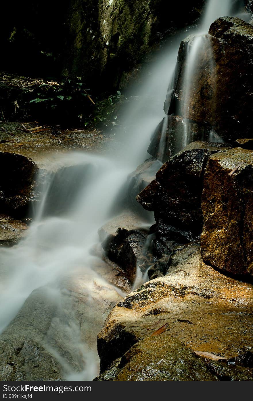 Waterfall in slow shutter speed