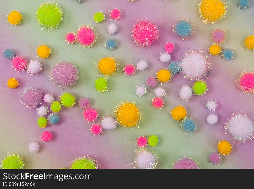 Colorful background with snuggly balls