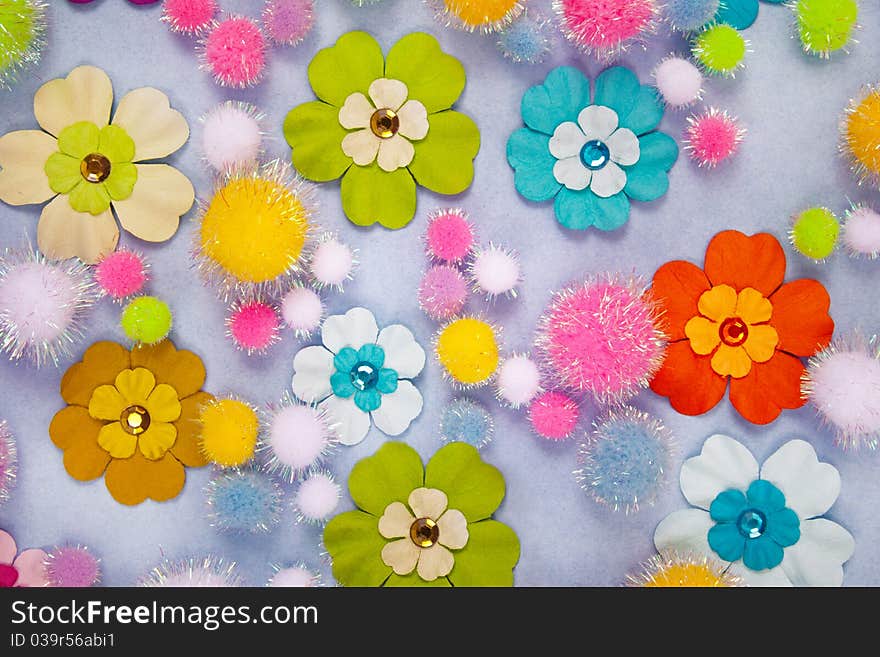 Colorful background with snuggly balls