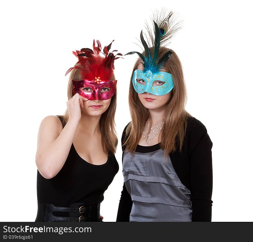 Two Girl In The Masquerade Mask