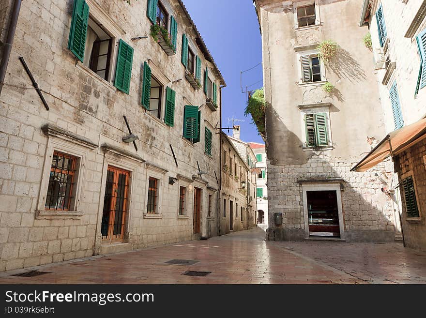 Empty Kotor Street