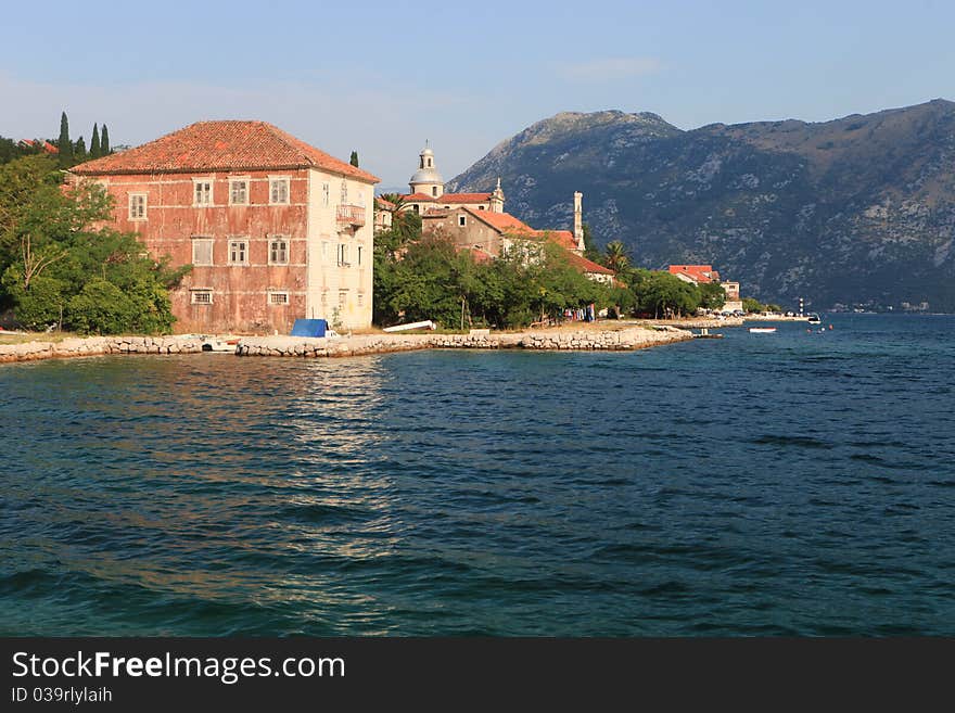 Prcanj and Kotor bay Montenegro. Prcanj and Kotor bay Montenegro