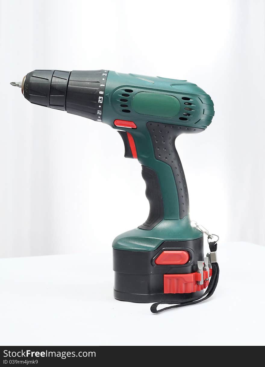 Electric Tools-Cordless Drill on background