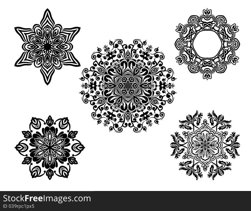 Set of vector ornaments.