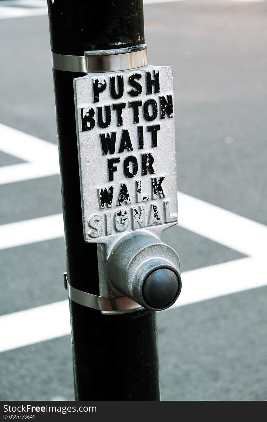 Button at Crosswalk.